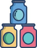 Container linear color illustration vector