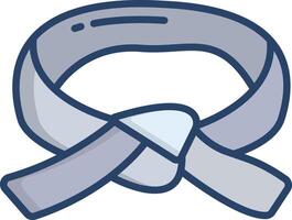 Black Belt linear color illustration vector
