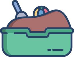 Sandbox linear color illustration vector