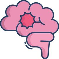 Epilepsy linear color illustration vector