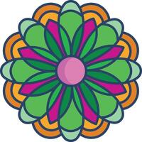 Snowflake linear color illustration vector