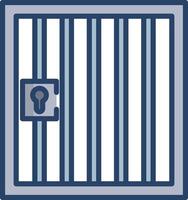 Jail linear color illustration vector