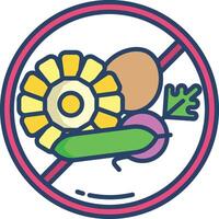 Avoid Starch linear color illustration vector