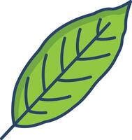 Laurel Leaf linear color illustration vector