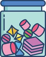 LowCarb Gummy linear color illustration vector