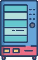 Vending Machine linear color illustration vector