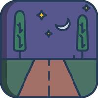 landscape linear color illustration vector