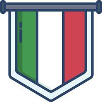Flag linear color illustration vector