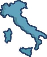 Map linear color illustration vector