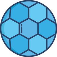 Soccer Ball linear color illustration vector