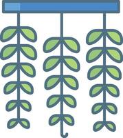 String of nickels plant linear color illustration vector