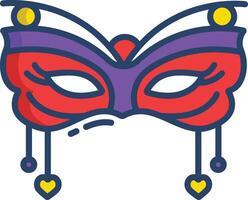 Mask linear color illustration vector