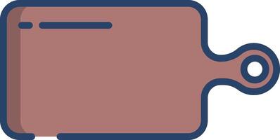 Chopping board linear color illustration vector