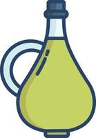 Jug linear color illustration vector
