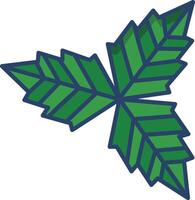 Mint Leaf linear color illustration vector