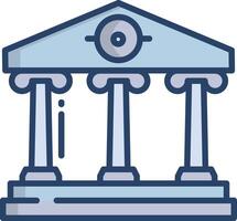 Custody linear color illustration vector