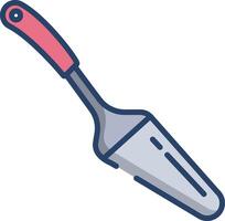 Cake Slicer linear color illustration vector