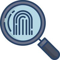 Search Fingerprint linear color illustration vector
