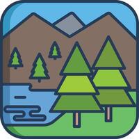 landscape linear color illustration vector