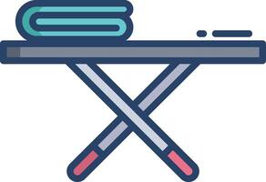 Ironing Service linear color illustration vector