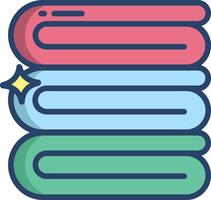Towel linear color illustration vector