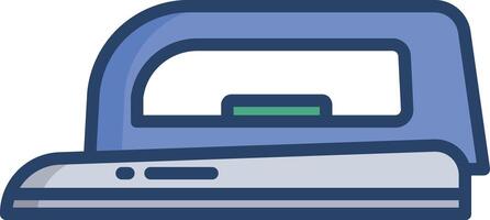 Iron linear color illustration vector