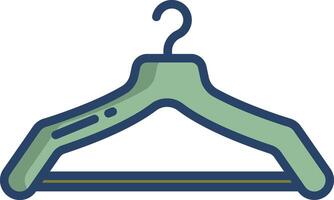 Hanger linear color illustration vector