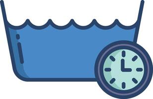 Washing Temperature linear color illustration vector