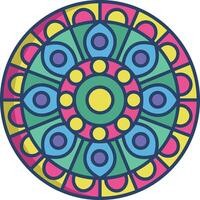 Snowflake linear color illustration vector