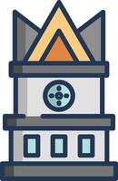 Bukit Tinggi linear color illustration vector