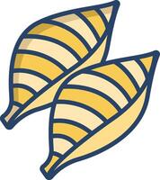 Conchiglie shells linear color illustration vector