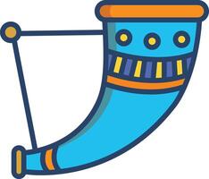 Drinking Horn linear color illustration vector