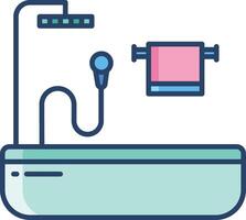 Jacuzzi linear color illustration vector