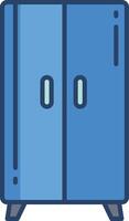 Cupboard linear color illustration vector
