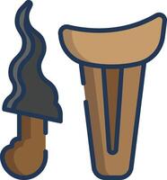 Keris linear color illustration vector