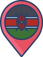location pointer linear color illustration vector