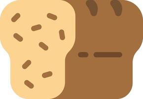 bread icon with brown and white bread vector