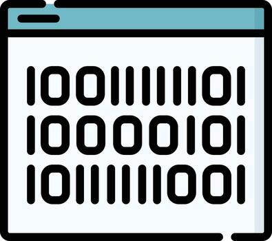 binary code illustration design vector