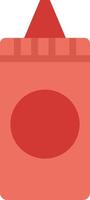 a red box with a red lid and a red triangle vector