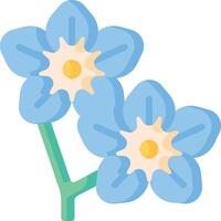 alpine forget me not vector