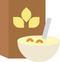 a bowl of cereal and a box of cereal vector