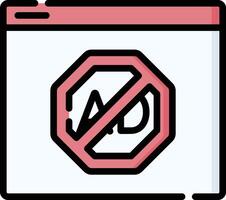 ad blocker illustration design vector