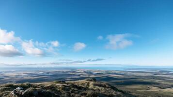 Dynamic main image for a travel website showing a stunning landscape with a clear blue sky and a distant horizon photo