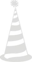 silhouette of birthday hat black color only vector