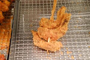 delicious fried prawns in the background photo