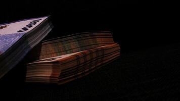 Stack of indonesian currency isolated photo
