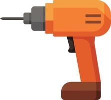 Illustration of a cordless screwdriver drill in a flat design vector