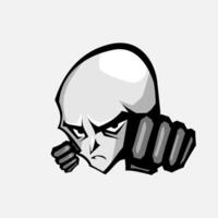 Boxing minimalist logo. Simple design. Isolated with soft background. vector