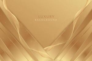 Luxury abstract golden background. Elegant gradient luxury golden backdrop with glitter vector