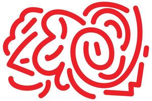 Indonesia Independence Day Celebration Abstract Doodle Background Landscape with Red color for your graphic resource vector